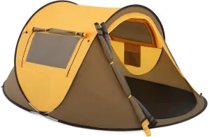 Athena Collection 2-3 Person Pop Up Camping Tent, Portable Backpacking Tent Family Travel Tent with Carry Bag, Outdoor Windproof Camping Equipment Easy Setup for Lawn, Garden, Park