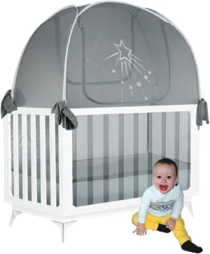 Aussie Cot Net - Baby Crib Tent to Keep Baby from Climbing Out - Toddler Proof Crib Netting Mosquito Net