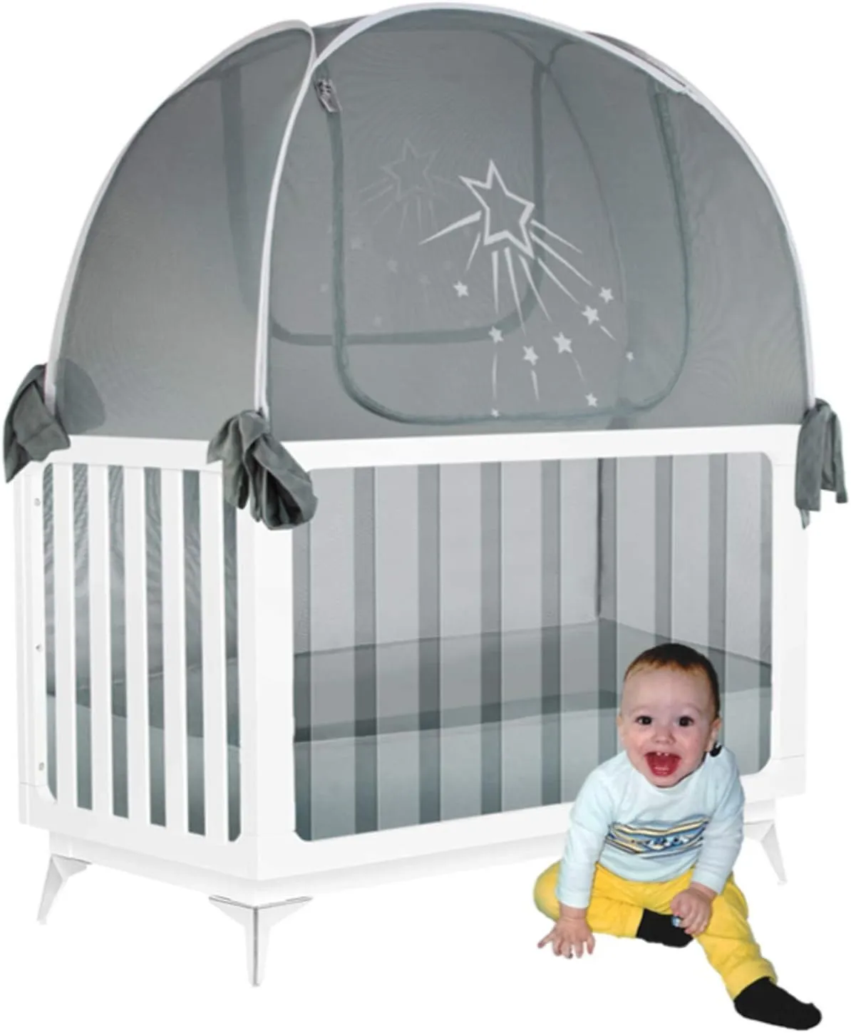 Aussie Cot Net - Baby Crib Tent to Keep Baby from Climbing Out - Toddler Proof Crib Netting Mosquito Net