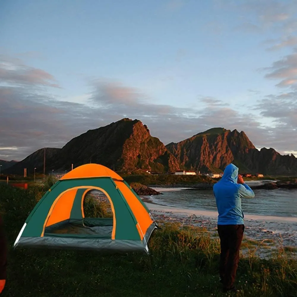 Automatic Instant Pop Up Camping Tent Waterproof Automatic Hydraulic Pop Up Tent Instant Camping Dome Tent 2 Doors Easy Setup Shelter for Outdoor