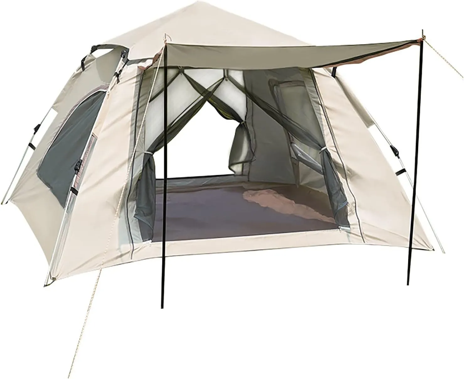 Automatic Pop-Up Dome Tent,Beach Tent Camping Tent, 210T Oxford Fabric Water Resistant/Wind Resistance,Sturdy Fiberglass Pole&Ground Spikes
