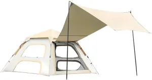 axGear Camping Tent Tarp Canopy Waterproof Windproof 4-6 People Easy Setup Pop Up, LV-TENT-4S-T