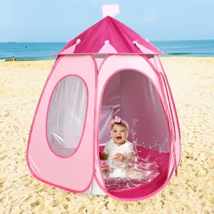 Baby Tent with Pool for Beach Pop up Portable Shade Pool Tent UV Protection Sun Shelters Baby Tent Summer Baby Essentials with Set up Canopy for Infant Toddler Beach Outdoor, Pink