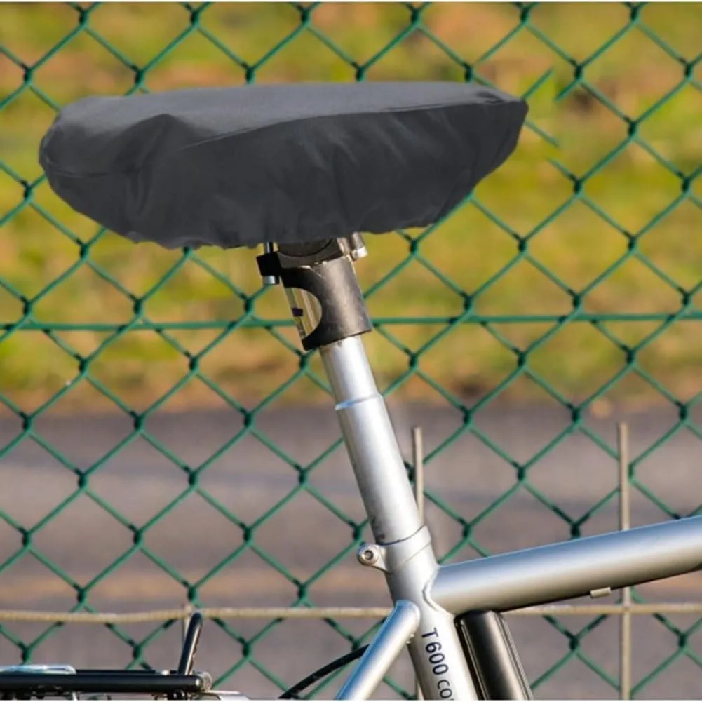 BBAUER Tarp, Waterproof Bike Seat Rain Cover, with Drawstring Mountain Bicycle Seat Cover Dust Protective Saddle Cover Polyurethane Coating for Men Women