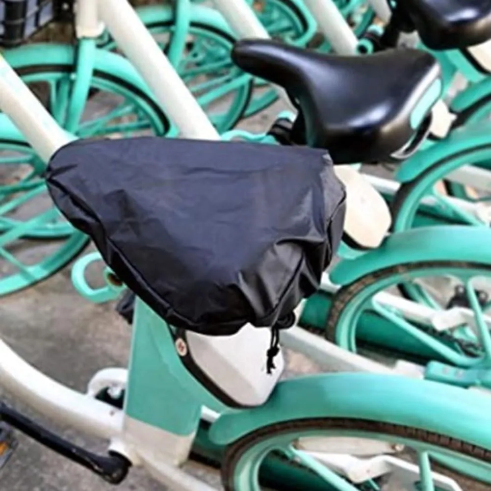 BBAUER Tarp, Waterproof Bike Seat Rain Cover, with Drawstring Mountain Bicycle Seat Cover Dust Protective Saddle Cover Polyurethane Coating for Men Women
