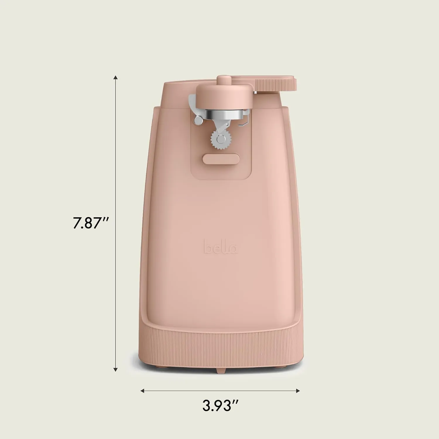 bella Electric Can Opener and Knife Sharpener, Multifunctional Jar and Bottle Opener with Removable Cutting Lever and Cord Storage, Stainless Steel Blade, Blossom