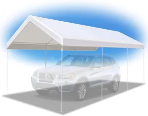 BenefitUSA 10'x20' Carport Replacement Canopy Garage Top Tarp Shelter Cover, Canopy ONLY (w/Edge)