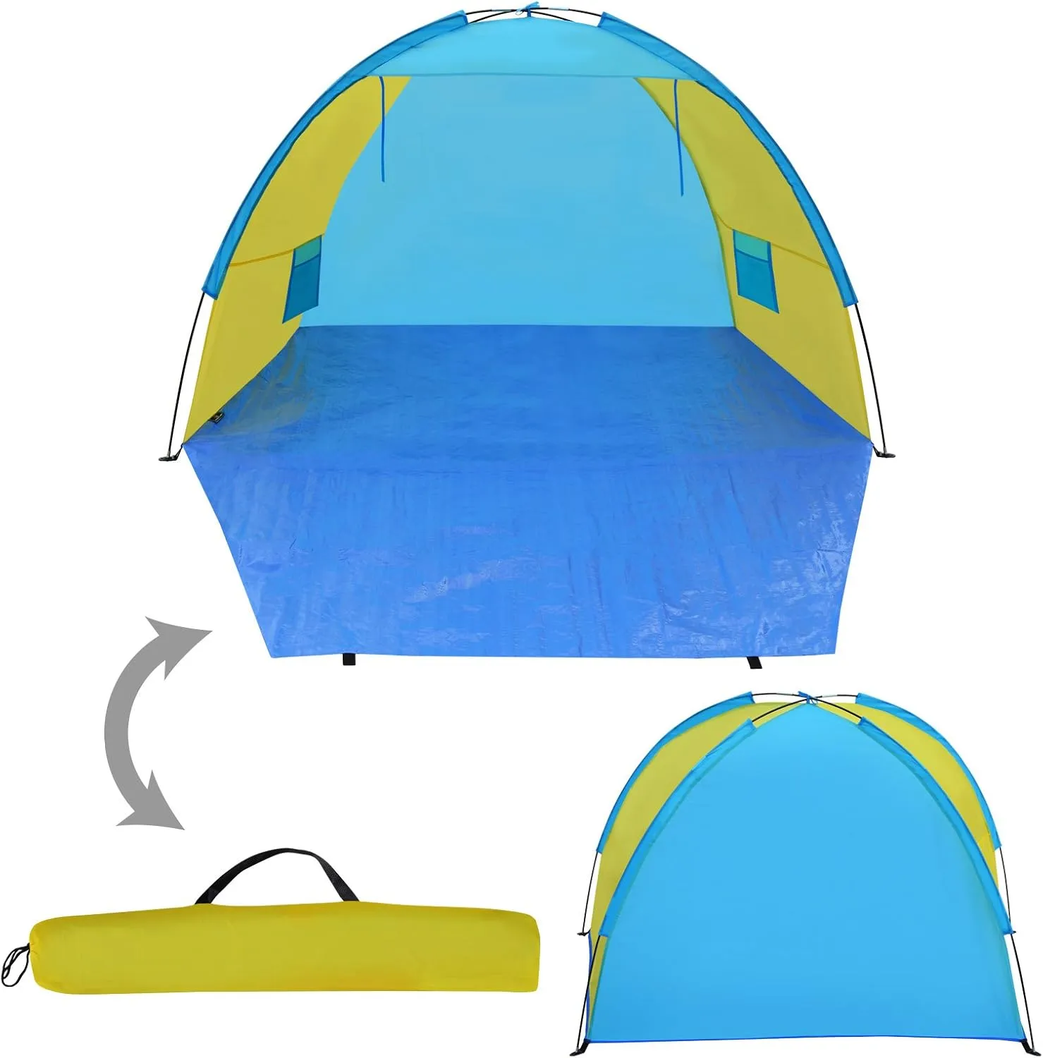 BenefitUSA POP UP Potable Beach Shelter Tent Camping Sun Shade Outdoor Canopy