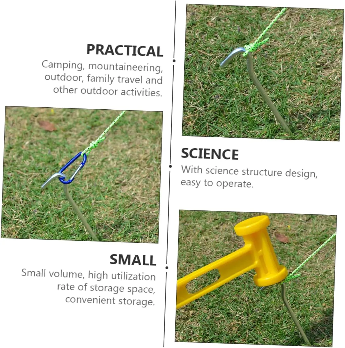 BESPORTBLE 18pcs Lightweight Tent Pegs Durable Camping Stakes for Outdoor Canopy and Tarp Windproof Design for Secure Grounding Essential Tent Accessories for Hikers