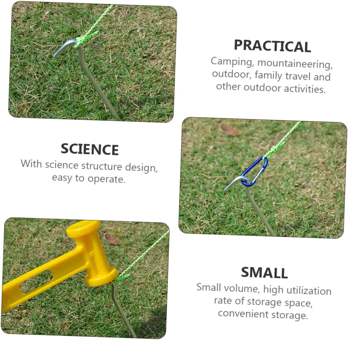 BESPORTBLE 18pcs Lightweight Tent Pegs Durable Camping Stakes for Outdoor Canopy and Tarp Windproof Design for Secure Grounding Essential Tent Accessories for Hikers