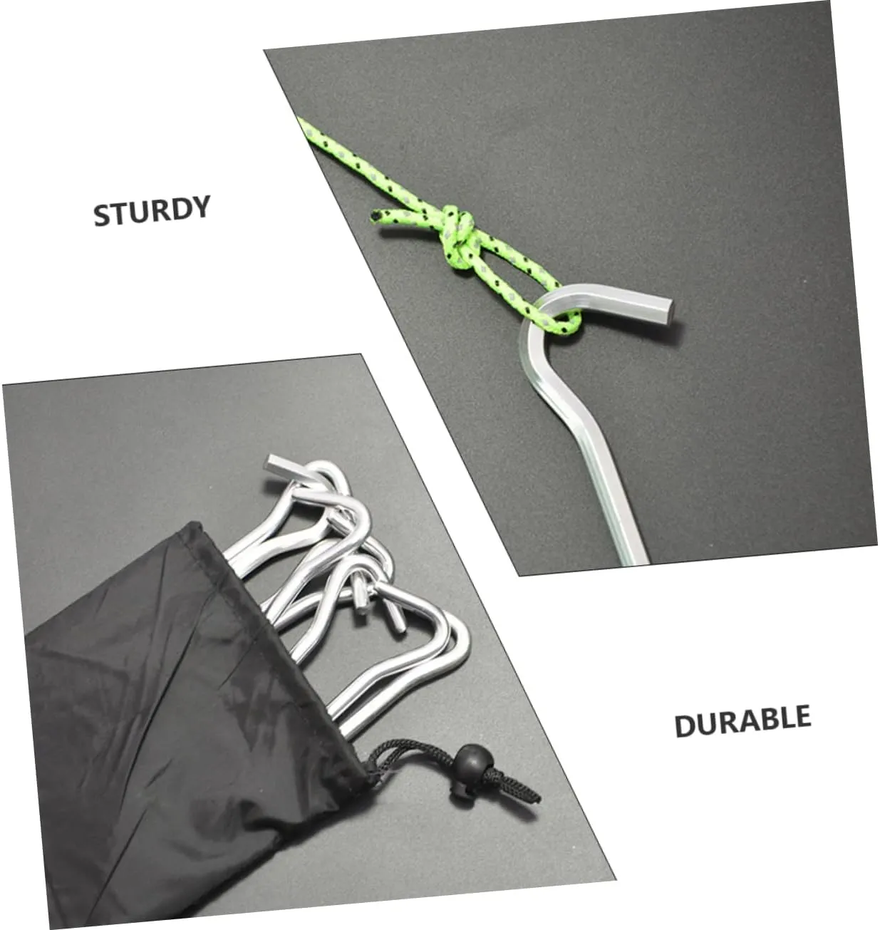 BESPORTBLE 18pcs Lightweight Tent Pegs Durable Camping Stakes for Outdoor Canopy and Tarp Windproof Design for Secure Grounding Essential Tent Accessories for Hikers
