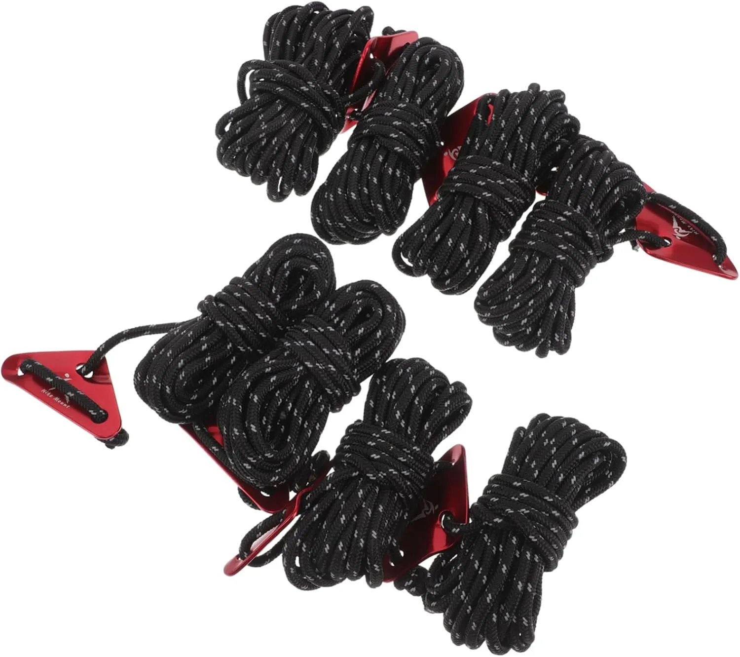 BESPORTBLE Camping Gear 8pcs Windproof Reflective Tent Hauling Lines Adjustable Length Reliable Rope for Outdoor Use