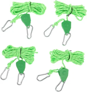 BESPORTBLE Tent Windproof Carabiner Wind Rope for Outdoor Awning Tent Pole with Tightener Rope Tensioner Reflective