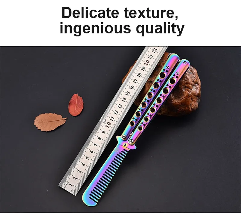 Best Seller Foldable Butterfly Comb Stainless Steel Training Butterfly