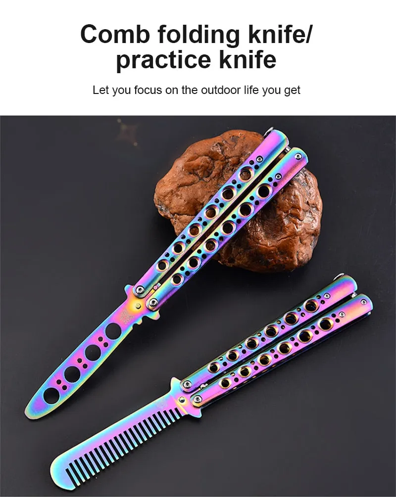 Best Seller Foldable Butterfly Comb Stainless Steel Training Butterfly