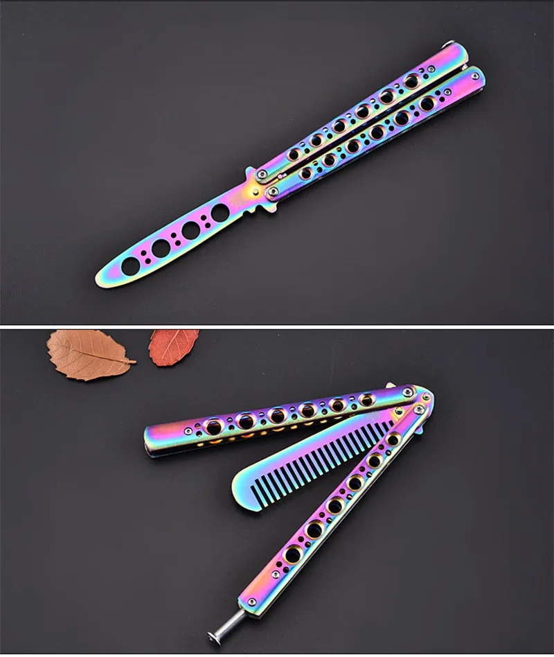 Best Seller Foldable Butterfly Comb Stainless Steel Training Butterfly