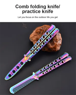 Best Seller Foldable Butterfly Comb Stainless Steel Training Butterfly