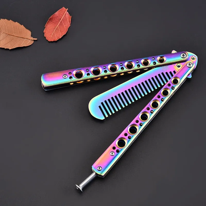 Best Seller Foldable Butterfly Comb Stainless Steel Training Butterfly