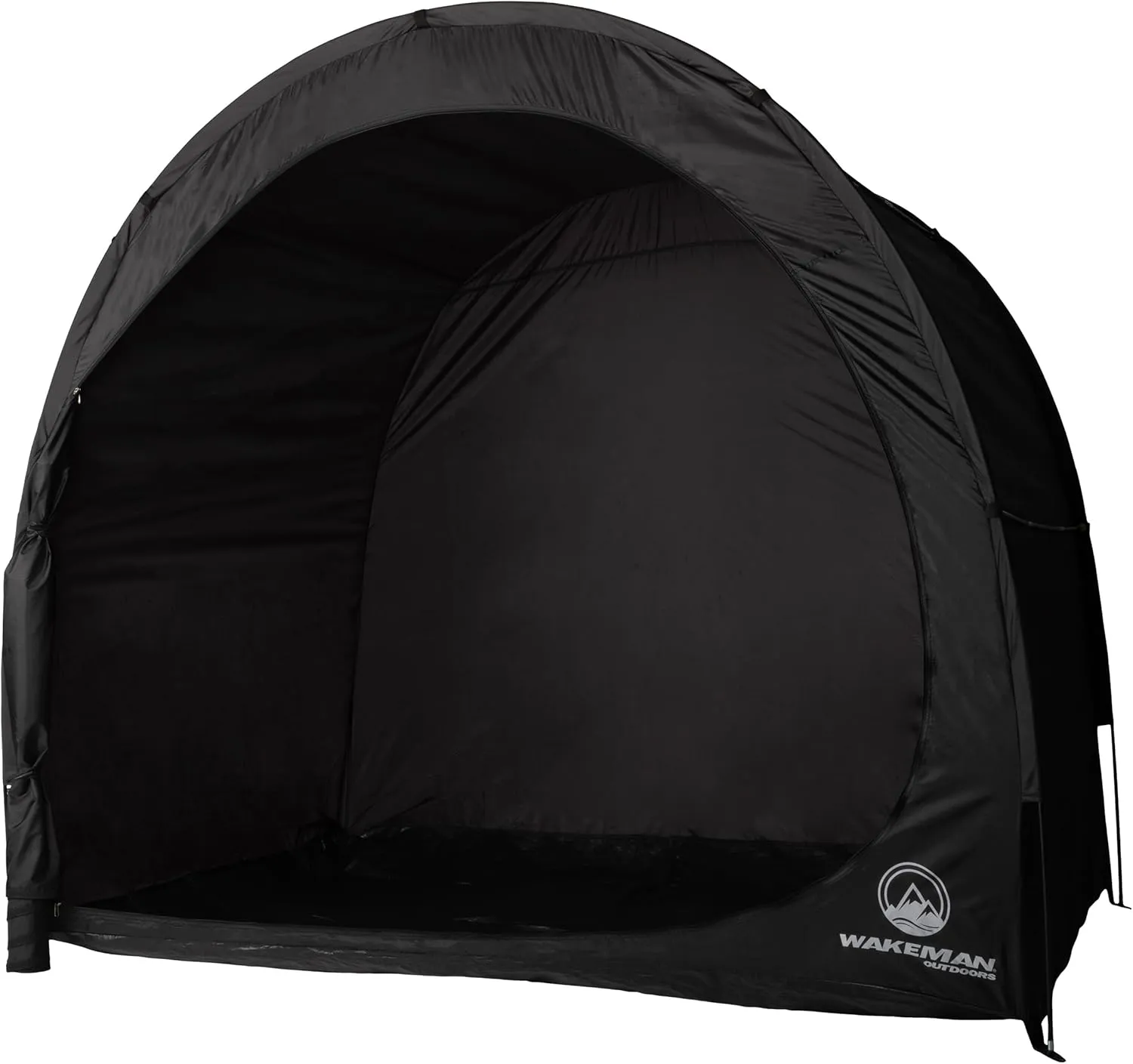 Bike Storage Shed - 6.5x4x5.3 Bike Cover Holds up to 3 Bicycles - Water and UV-Resistant Pop Up Tent with Carry Bag by Wakeman Outdoors (Black)