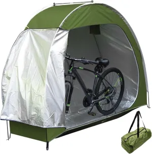 Bike Tent, UV-Proof Waterproof Oxford Bike Shed, Portable Bike Storage Tent Built-in Storage Pockets and Ventilation Windows, Bike Covers for Outside Storage, Bike Tent