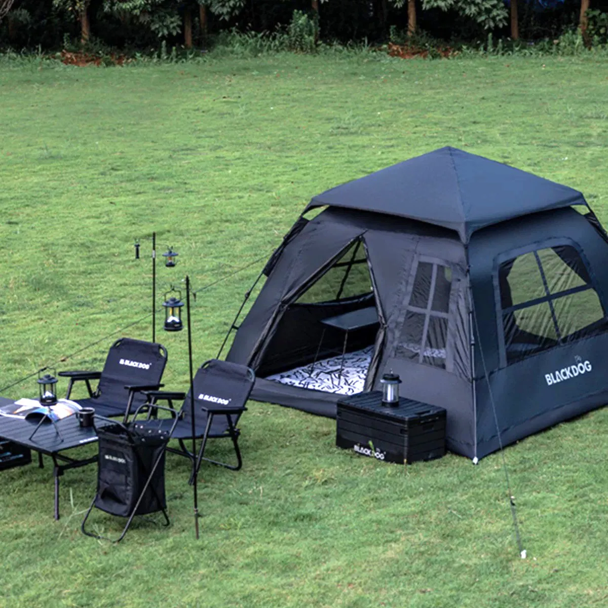 Black Six Park Tent Windows Black Secure Dog Rapid shipping Full