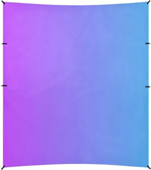 Blue Purple Gradient Beach Tent & Canopy UPF50  Protection Waterproof Large Portable Sun Shelter with Sandbags and Shovel for Camping, Picnics, Backyard & Fishing