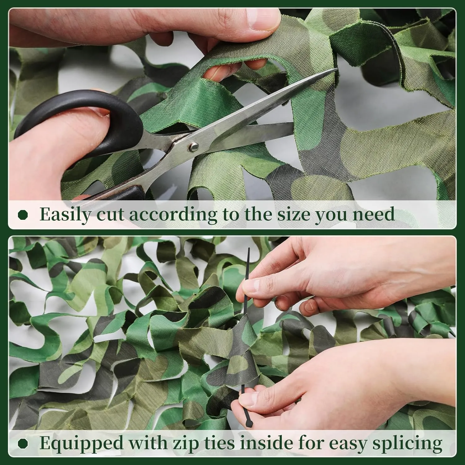 Camo Netting Camouflage Net - Bulk Roll Military Theme Party Decorations Camping Netting Camo net Sunshade Camo Mesh Tarp for Hunting Blind