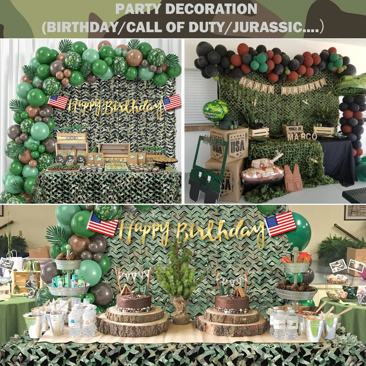 Camo Netting Camouflage Netting 20X20 10X20 10X10 Bulk Roll Burlap Camo Tarp Sunshade Net for Hunting Blind Military Dinosaur Birthday Theme Party Decoration Camping Shooting