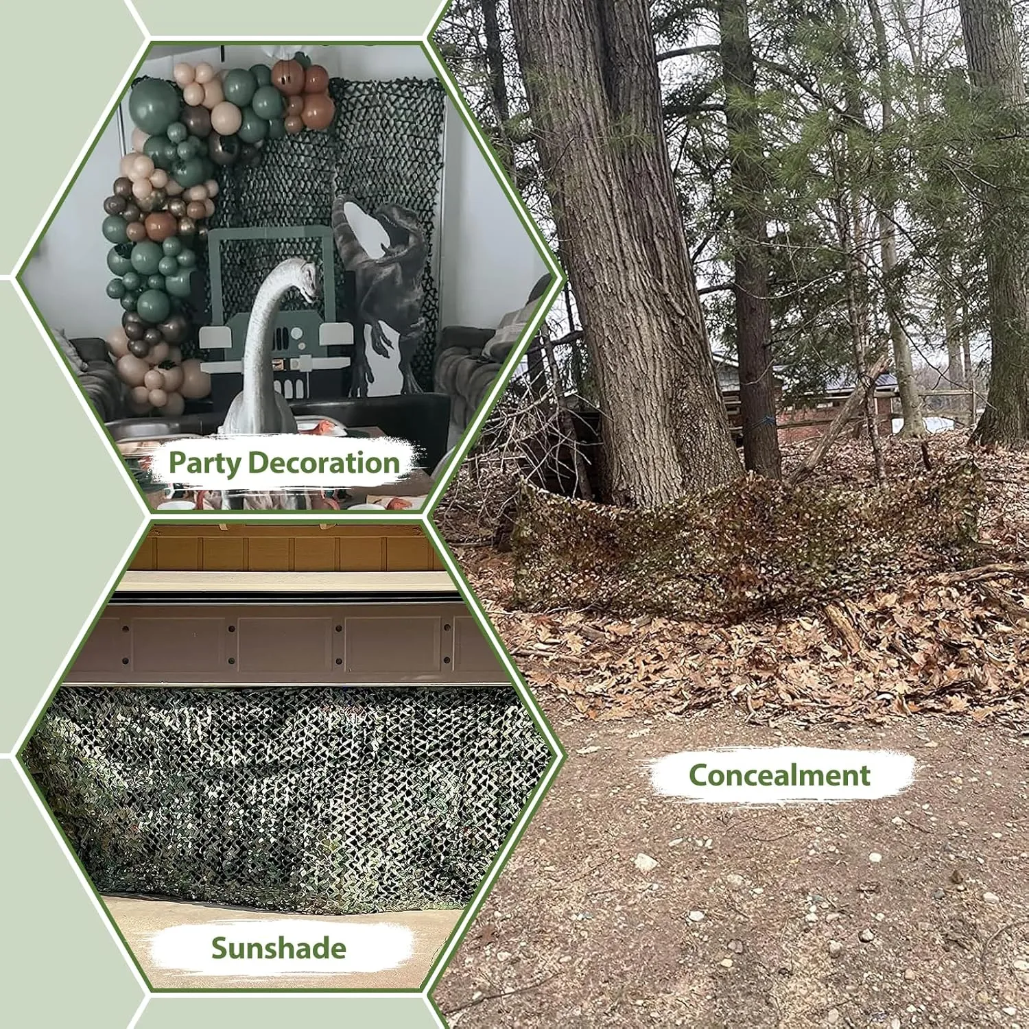 Camo Netting Camouflage Netting with Mesh Backing Military Camo Nets Sunshade Fence Tarp Net Lightweight Great for Duck Hunting Blind Shooting Photography