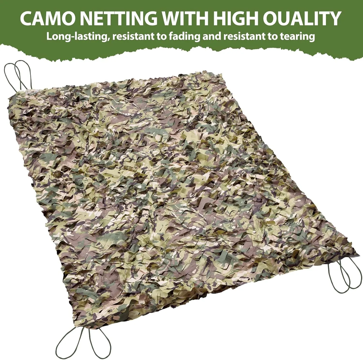 Camo Netting Camouflage Netting with Mesh Backing Military Camo Nets Sunshade Fence Tarp Net Lightweight Great for Duck Hunting Blind Shooting Photography