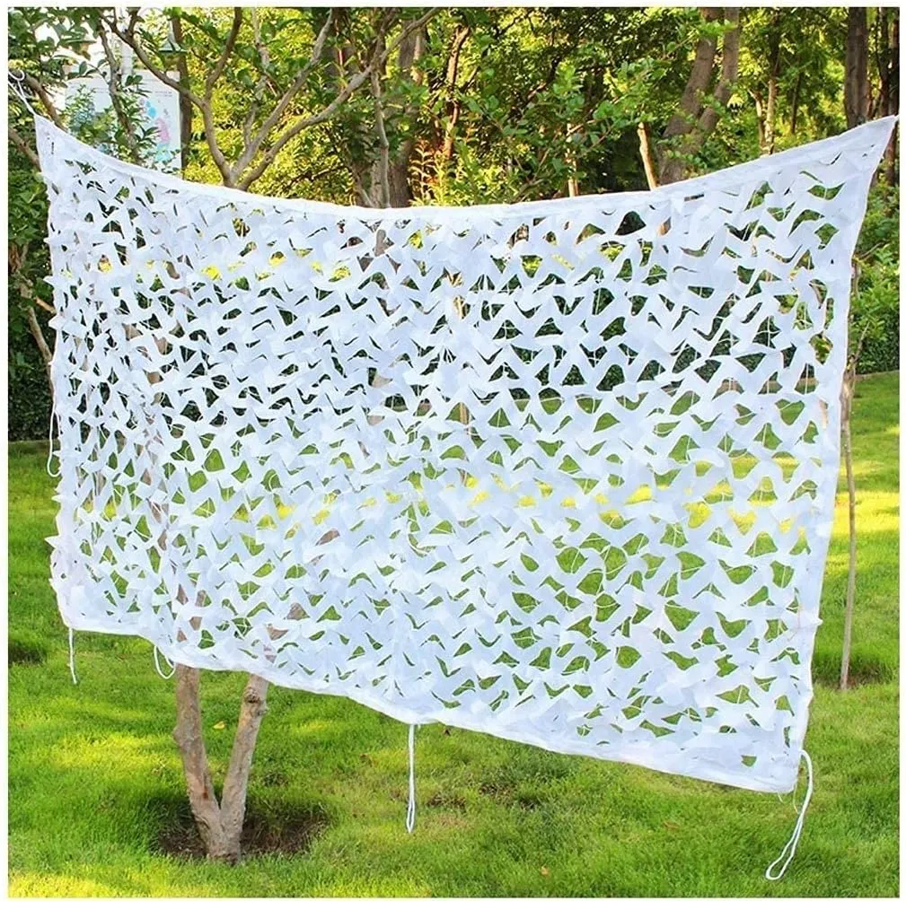 Camouflage Net White Camping Shelters Bulk Roll Camo Netting for Hunting Military Decoration | Foldable Camo Tarp Sunshade Net (Size : 3 * 6M(9.8 * 19.7ft))