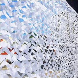Camouflage Net White Camping Shelters Bulk Roll Camo Netting for Hunting Military Decoration | Foldable Camo Tarp Sunshade Net (Size : 3 * 6M(9.8 * 19.7ft))