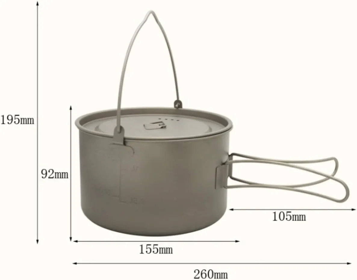 Camping Cookware, Outdoor Picnic Camping Cookware Tableware Pot Set Foldable Handle Portable Pan Frying Pan Portable Stove