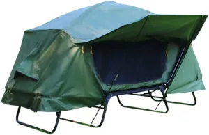 Camping Cot Tent Combo Set - Elevated Double Layer Rainproof Outdoor Camping Tent Cot Bed with Window,Gauze Storage Bag,and Foam Pad