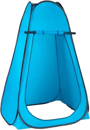 Camping Shower Tent Privacy Tent, Portable Changing Shower Tent Room Outdoor Instant Pop Up Privacy Camping Toilet, Blue