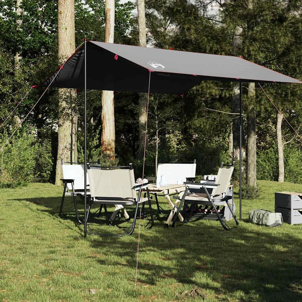 Camping Tarp Grey and Orange 118.1x115.7 Waterproof