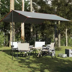 Camping Tarp Grey and Orange 141.7x115.7 Waterproof