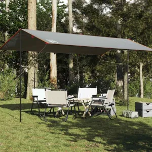 Camping Tarp Grey and Orange 196.9x115.7 Waterproof