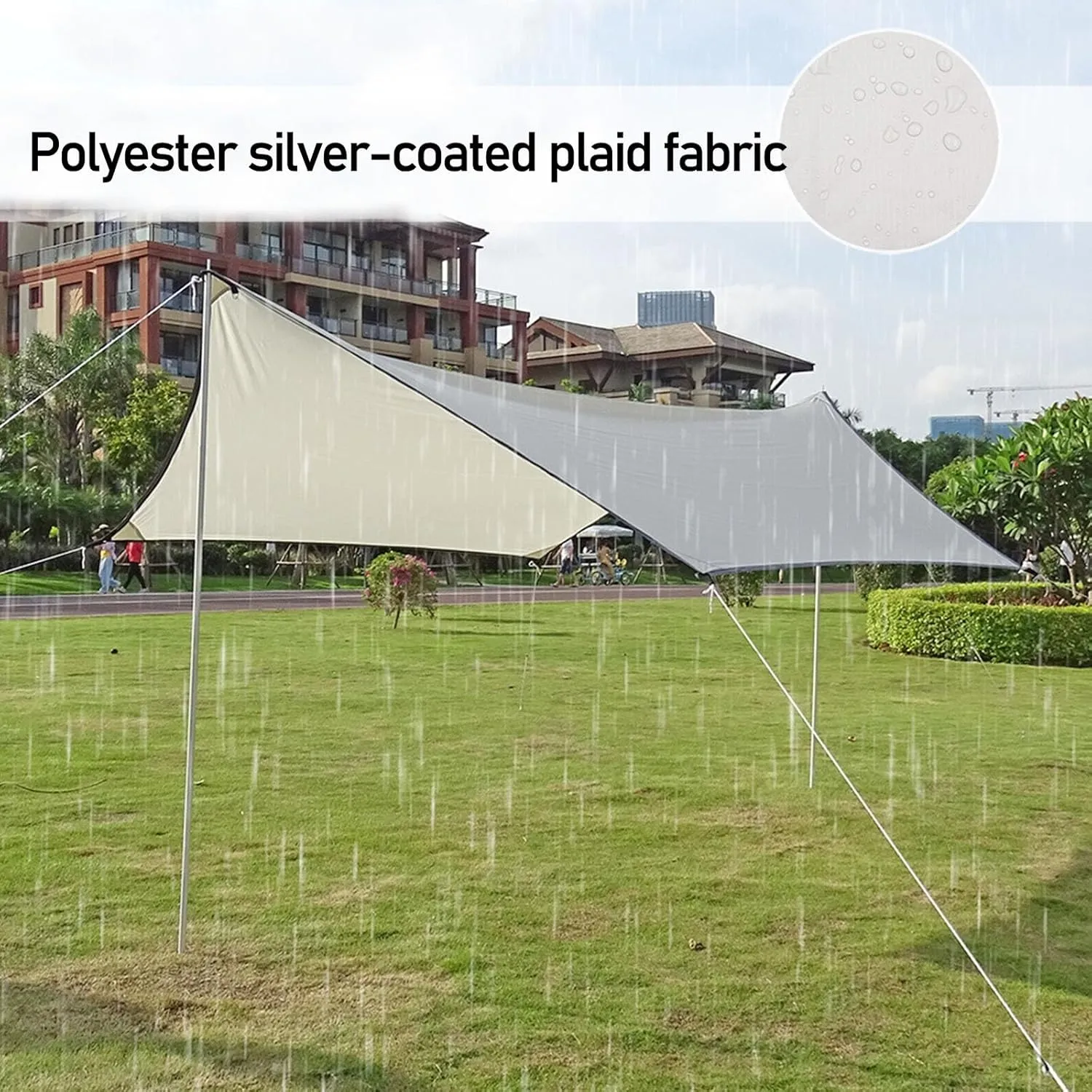 Camping Tarp Waterproof, Shade Sail - Camping Gear for Camping, Picnic,Beach, Outdoor Activities（No Pole, No Accessories） (Color : D)