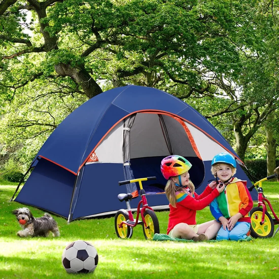 Camping Tent 2 Person, Waterproof Windproof Tent with Rainfly