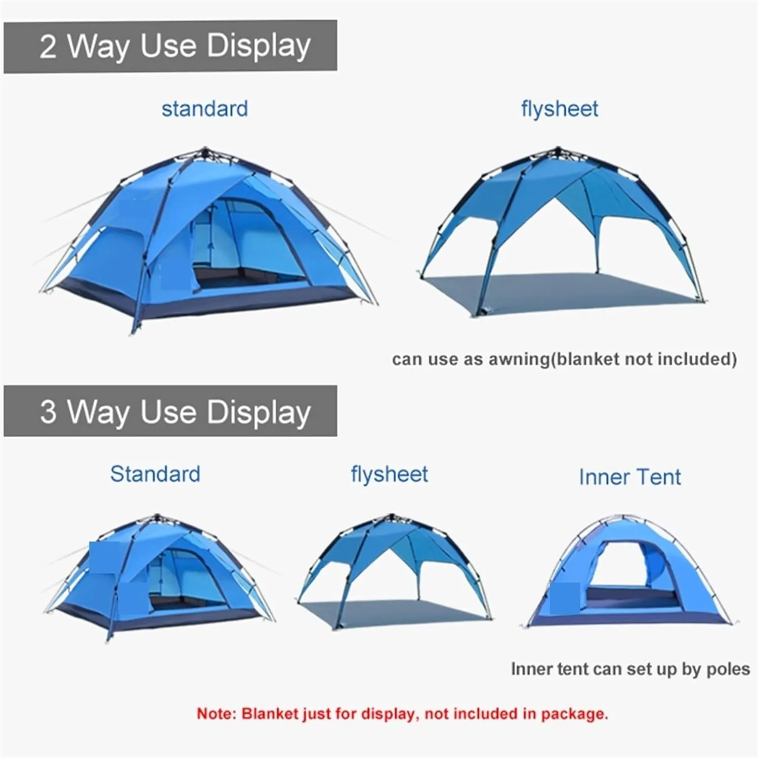 Camping Tent Automatic Tent Camping Tent,Easy Instant Setup Protable Backpacking for Sun Shelter,Travelling,Hiking