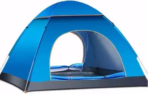 Camping Tent Outdoor Instant Pop Up Tent Dome Tent Family Camping Tent 3-Person 4-Season Rainproof for Camping Hiking Travel Climbing Triangle Canvas Teepee