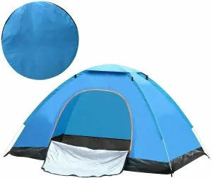 Camping Tent Outdoor Pop Up Tent Automatic Quick-Opening Tent Double Door Beach Camping Shelter Simple Tent Portable Waterproof