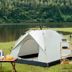 Camping Tent Pop Up,Backpacking Tents, Automatic Family Camping Tent, Instant Tents For Camping,Easy Set Up Tent,Portable Dome Tent For Camping Hiking & Traveling ( Color : /Gray , Size : 2-3 persons