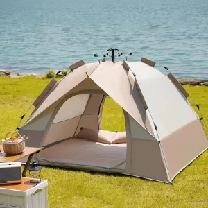 Camping Tent Pop Up,Backpacking Tents, Automatic Family Camping Tent, Instant Tents For Camping,Easy Set Up Tent,Portable Dome Tent For Camping Hiking & Traveling ( Color : /Khaki , Size : 2-3 persons