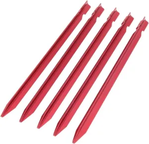 Camping Tent Stakes,5 Pcs Tent Stakes Pegs Aluminum Camping Triangle Ground Nails Outdoor Hiking Beach Garden Park Travel Beach 23cm (Color : Red) (Color : Red) (Color : Red)
