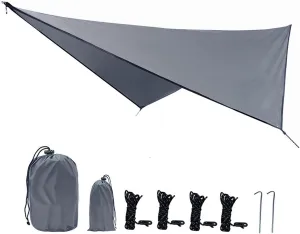 Camping Tent Tarp,Rain Fly Tent Tarp Sunshade Tarpaulin Waterproof Beach Tent Camping Tent Tarpaulin Picnic Mat for Camping Outdoor Travel (Color : A) (E)