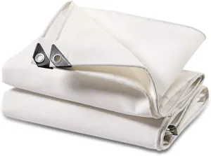 Camping Tent Thick wear-Resistant Anti-Aging White Canvas Tarpaulin rain Sunscreen Shade Tent Cloth rain Cloth Outdoor Awning Cloth Awnings (A 2*)