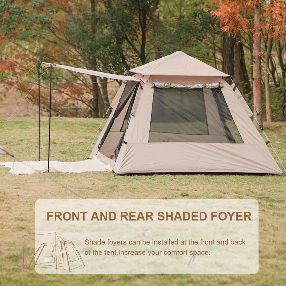Camping Tent with Instant Setup, Waterproof Tent, 1-2 Person Easy Quick Setup Dome Family Tents for Camping