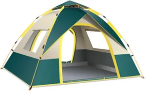 Camping Tents Shelter Portable with Carry Bag Waterproof Hold 2-3 Persons Instant Setup Pop Up Tent with Top Rainfly UV Protection for Camping Hiking Mountaineering (Color : Green)